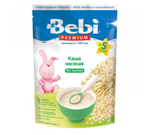 Детское питание в Молдове bebi premium Каша безмолочная овсяная (5 м+) 200 гр. 
