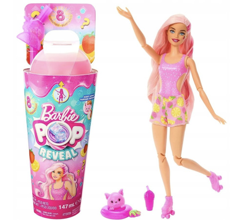 barbie hnw41 păpușa “pop reveal: limonadă de căpșuna”
