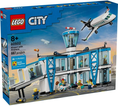  lego city 60502 Конструктор "Аэропорт с самолётом" (887 дет.)