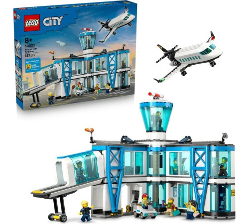 lego city 60502 constructor "aeroport cu avion" (887 el.)