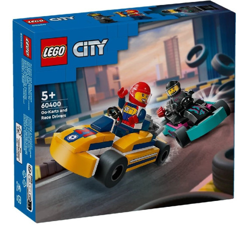  lego city 60400 Конструктор "Картинг и гонщики" (99 дет.)