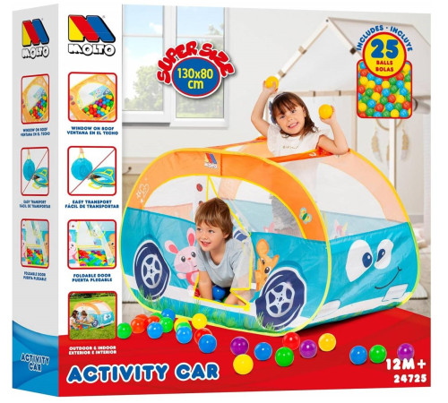 Jucării pentru Copii - Magazin Online de Jucării ieftine in Chisinau Baby-Boom in Moldova molto 24725 cort de joc "mașină" cu 25 de bile