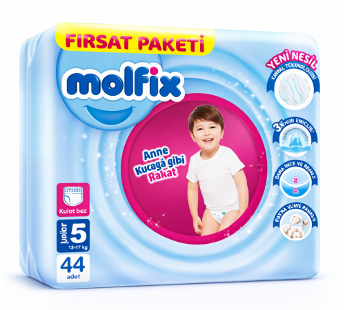   molfix junior Трусики-подгузники 5 (12-17 кг) 44 шт.