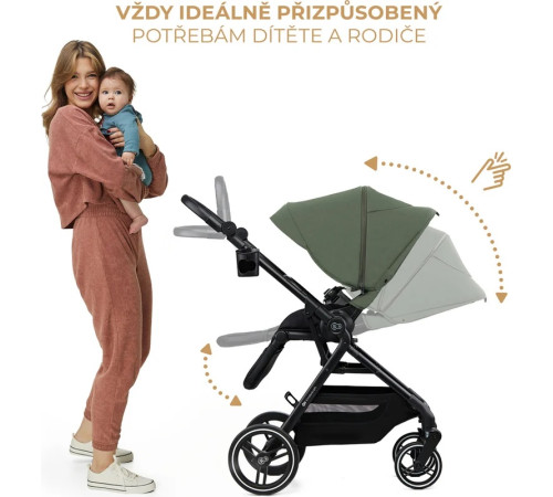kinderkraft Коляска 2-в-1 yoxi зелёный