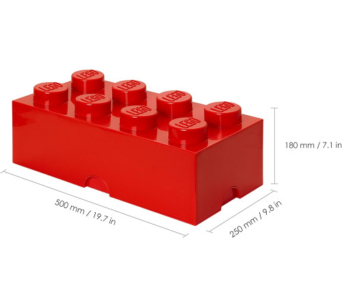 lego cutie pentru depozitare storage brick 4 (25 x 25x18 cм) rosu