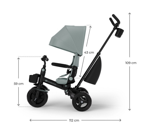 kinderkraft Трицикл aveo 2 plus (серый)