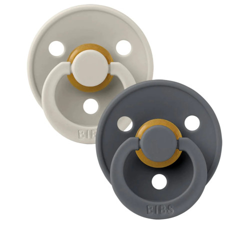  bibs suzeta rotunda din late color m iron & sand (6-18 luni) 2 buc.