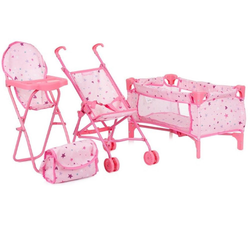 Детский магазин в Кишиневе в Молдове Chipolino Игровой набор для кукол 3 в 1 "Trixy" KZKTR02401ST Stars  chipolino Игровой набор для кукол 3 в 1 "trixy" kzktr02401st stars