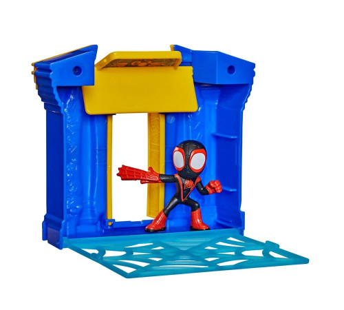 spider-man g1961 mini-set de joc "marvel spidey and his amazing friends: locații urbane" (in sort.)