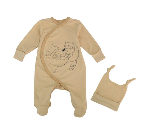 Детская одежда в Молдове minikin 25760162 Набор из 2 ед. "Мамины объятия" (р. 62) бежевый