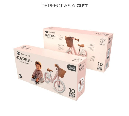 kinderkraft Беговел rapid 2 розовый