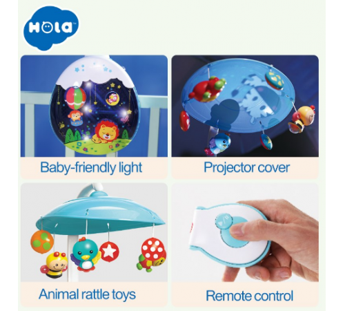 hola toys 1105 carusel muzical cu proiector "cer de noapte"