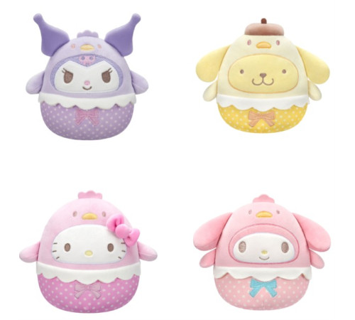  squishmallows sqhk8e25 jucărie din pluș moale "hello kitty" ediție de paște (20 cm) in sort.