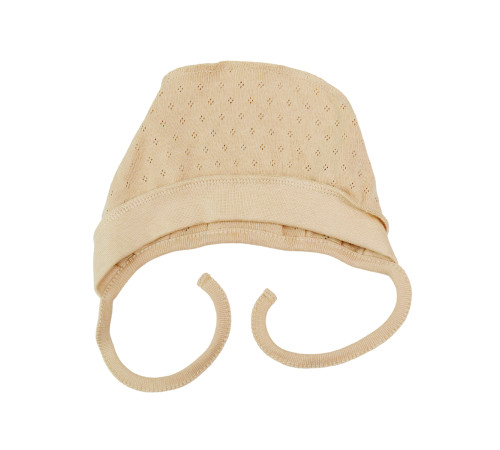  minikin 25150543 căciulă cu legături "frunză ajurata" (m.43) bej