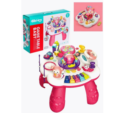 bibiin toys 648a-51 Детский игровой развивающий столик (розовый)
