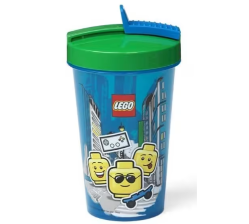lego Детский питьевой стакан с трубочкой boy (500 мл)