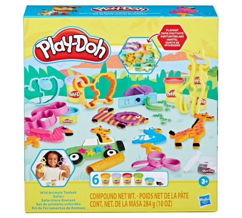 play-doh f7213 Набор для лепки "Дикие животные"