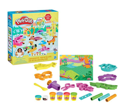 play-doh f7213 Набор для лепки "Дикие животные"