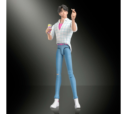 kpop demon hunters jry33 figurină jinu "soda pop" cu accesorii (17 cm)
