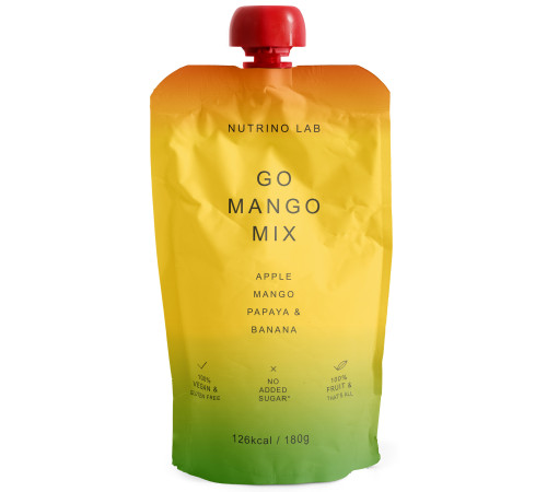  nutrino lab piure "go mango mix" măr-mango-papaya-banana (180 gr.)