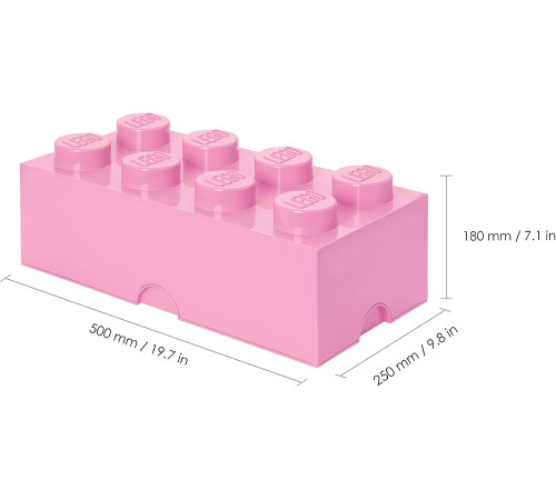 lego Контейнер для хранения storage brick 8 (50 x 25x18 cм) розовый