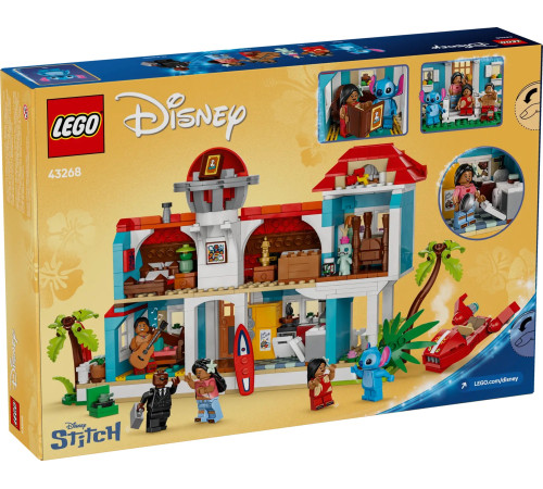 lego disney 43268 constructor "casa de plajă a lui lilo și stitch" (834 el.)