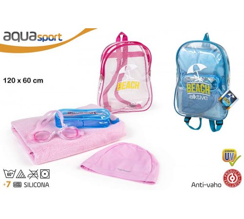  color baby 53780 Набор пляжный с полотенцем в рюкзаке в асс2