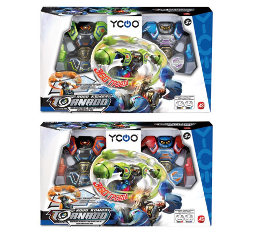 ycoo 7530-86883 set roboti de luptă cu radio  control "robo kombat 360 tornado" (in sort.)