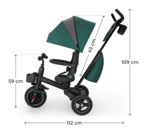 kinderkraft Трицикл складной  spinstep 2 plus (зелёный)