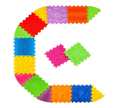 Детский магазин в Кишиневе в Молдове ortek 11687 Коврик-пазл ортопедический-массажный "Динозавры" (10+6 эл.)