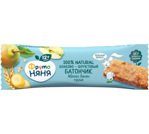 ФрутоНяня baton de cereale-fructe măr-banane-pere (12 luni+) 25 gr.