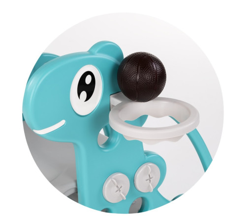 chipolino sldin02412gr tobogan pentru copii "dino" (116 cm) verde