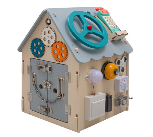 baby mix 58310 Светодиодная доска для игр "house led wood montessori"