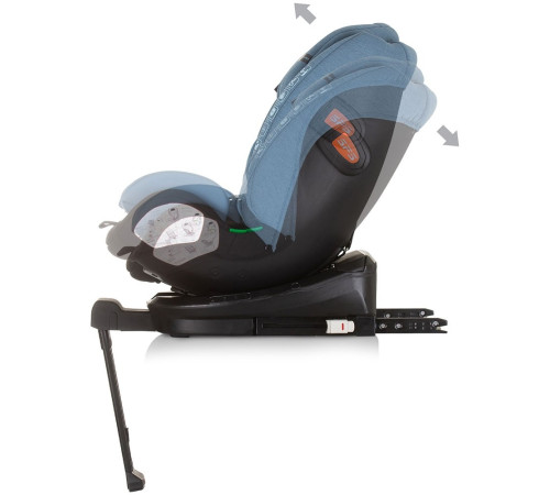 chipolino scaun auto "i-size isofix 360 tourino" stktrn02407bl (40-150 cm.) blue