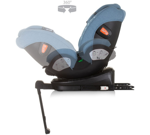 chipolino scaun auto "i-size isofix 360 tourino" stktrn02407bl (40-150 cm.) blue