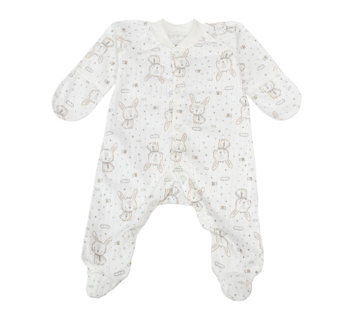  minikin 242100350 Комбинезон "simple" (р.50) молочный зайка