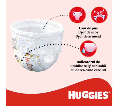 huggies chilotei little movers girl 4 (9-14 kg.) 52 buc.