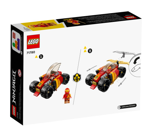 lego ninjago 71780 Конструктор "Гоночный автомобиль ниндзя Кая evo" (94 дет.)