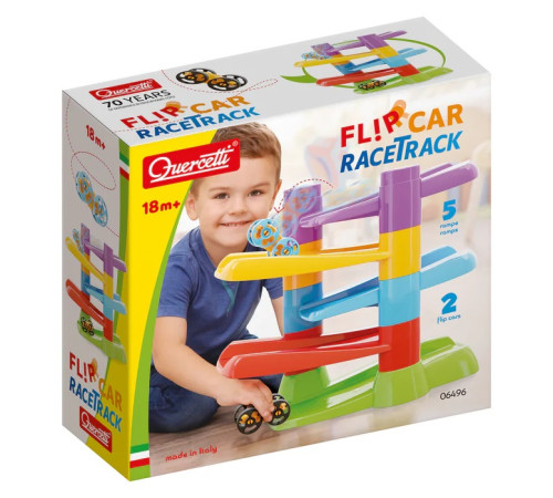 quercetti 6496 pista de curse "flip car"