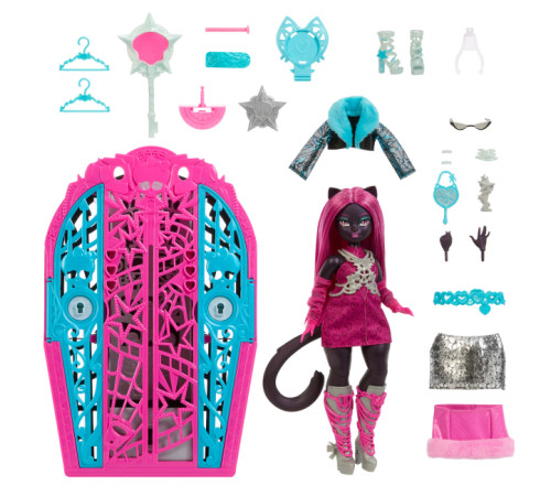 monster high jbg82 set surpriză "secretele oribile ale lui catty noir” seria "misterele din hauntlywood"