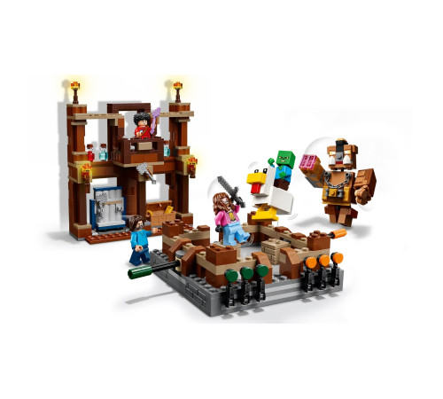 lego minecraft 21272 constructor "woodland mansion fighting ring" (491 el.)