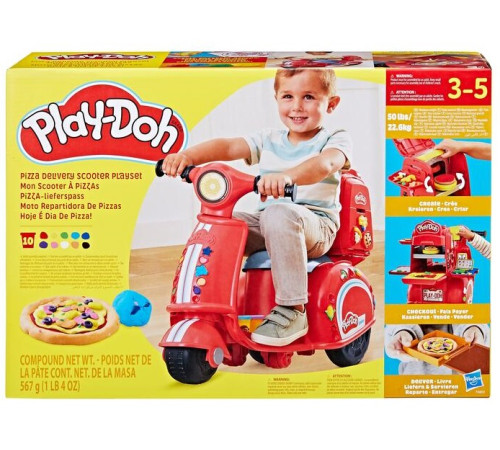 play-doh f8803 set de joc "scuter de livrare pizza" (49 cm)