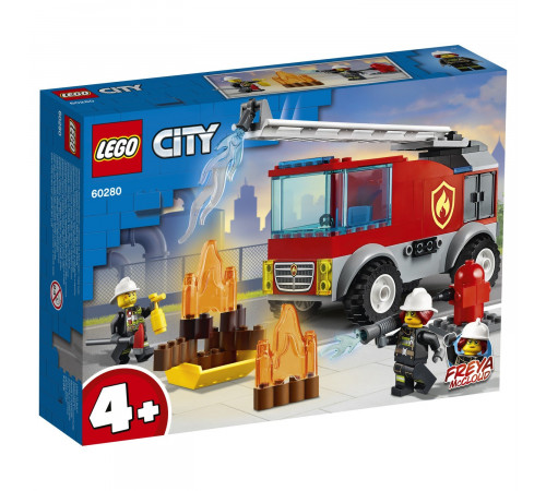  lego city 60280 Конструктор "Пожарная машина с лестницей" (214 дет.)