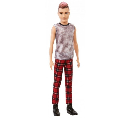 barbie gvy29 păpușa ken "fasionist" în pantaloni în carouri