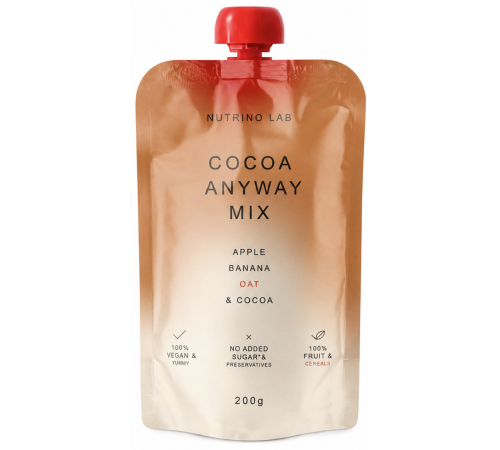  nutrino lab piure "cocoa anyway mix" ovăz-mere-banane-cacao (200 g.)