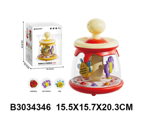 43461 Игрушка Юла "Пчёлка" (красный)