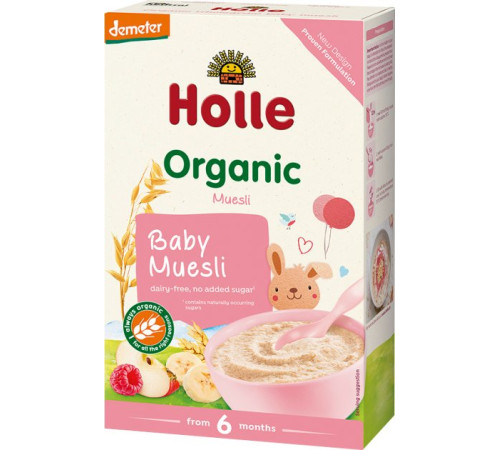 holle bio organic muesli fără lapte (6 m+) 250 gr.
