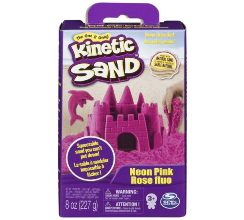 kinetic sand 6033332 Кинетический песок неоновый (227 гр.) в асс.