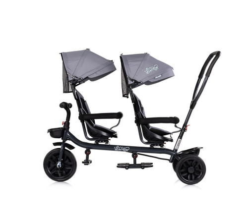 chipolino trkhh0262pl triciclu pentru gemeni "hip hop" platinum