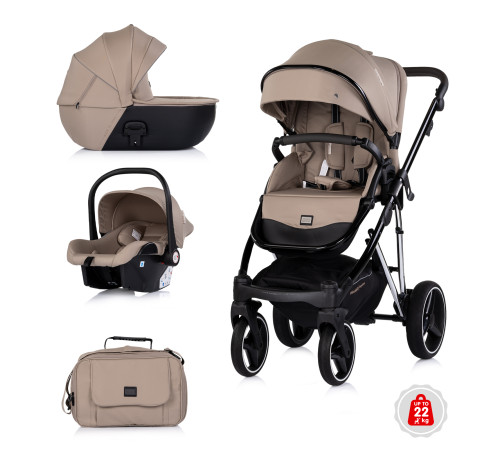 chipolino carucior 3-in-1 "imperium" kkim02602la (latte)